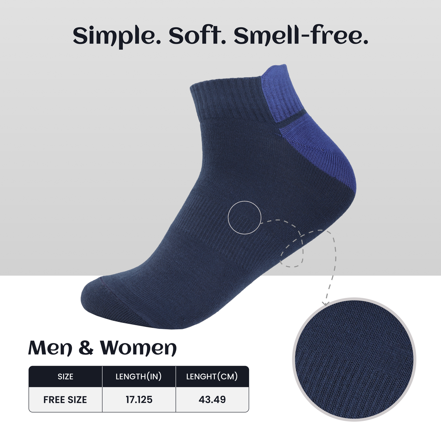 Men and women bamboo socks premium ankle low cut style