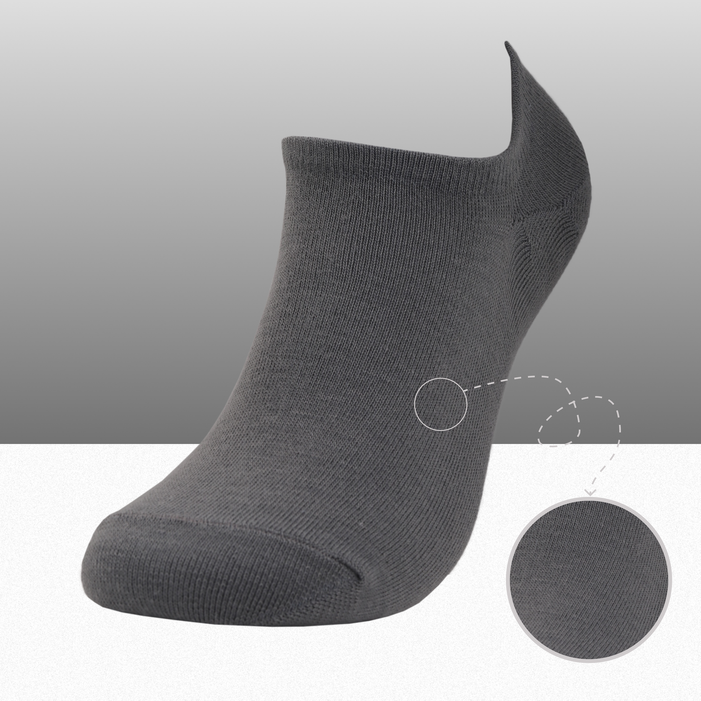 man wearing low cut bamboo ankle socks with sneakers outdoors