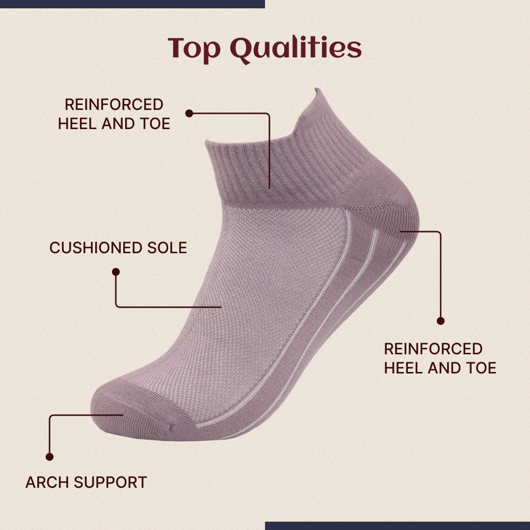 Men's navy blue ankle socks breathable cotton
