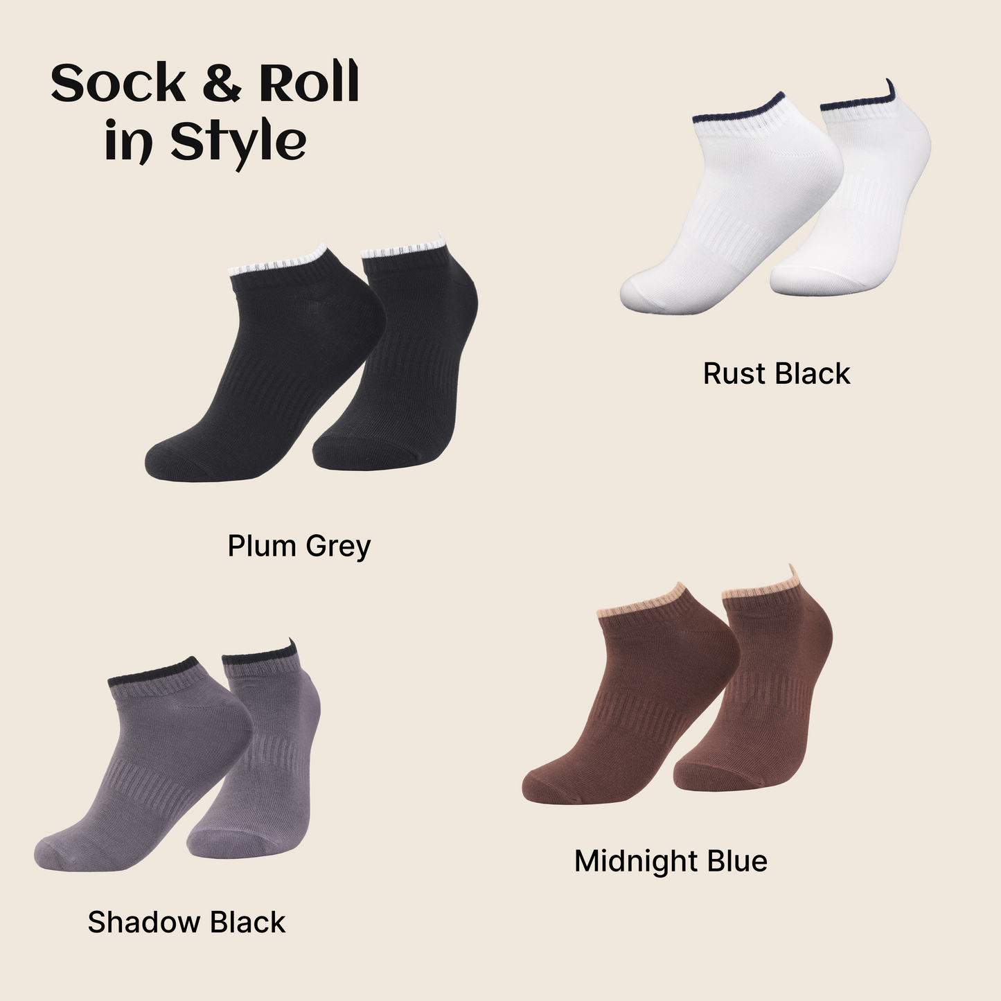 Everyday wear ankle crew socks combo for men and women