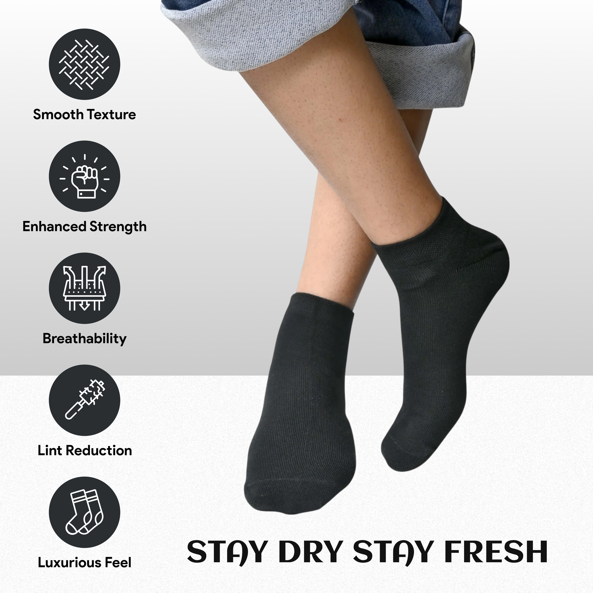 Buy eco-friendly bamboo ankle socks low cut men women Lonaxa