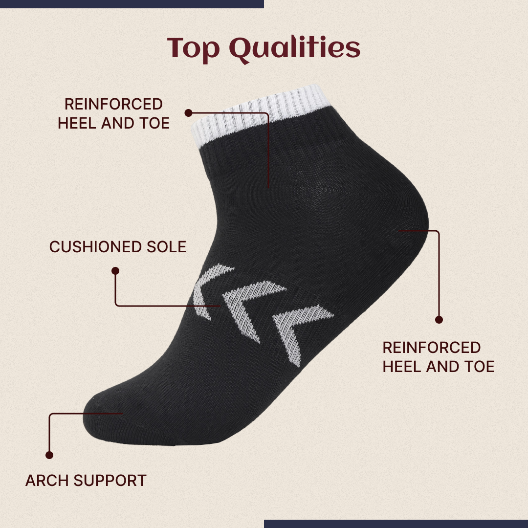 Men's beige ankle socks with arrow pattern stylish casual wear