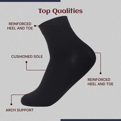 Man wearing cotton ankle socks pack of 3 comfortable fit for sports and casual use