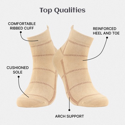 Lightweight unisex ankle socks combo for gym and casual use