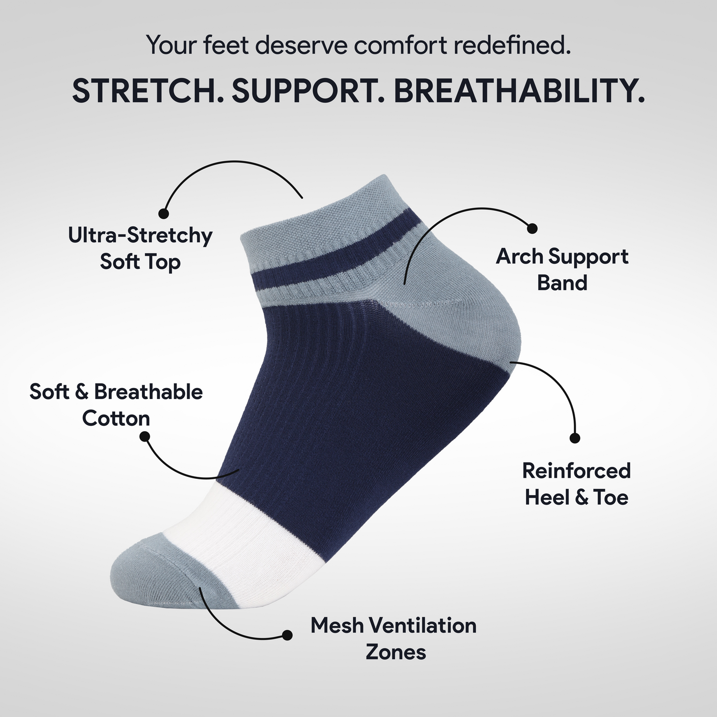 Lonaxa unisex crew socks multipack low cut ankle wear